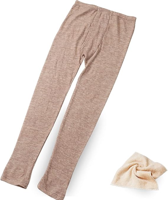 [天然屋] キャメル ラクダ オーガニックコットン 防寒 インナー ズボン下 メンズ ステテコ 日本製 正規品 特典付 男性用 下着 ロング丈 ももひき 暖かい 敏感肌 秋冬 冷え対策 保温 あたたか