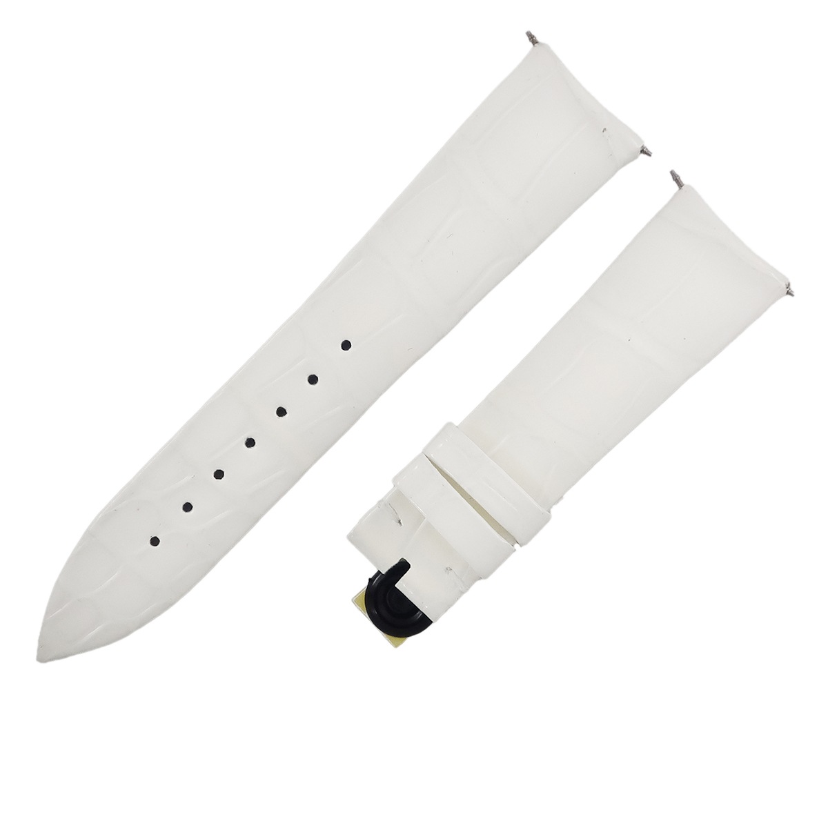 ロンド 8038用 クロコバンド メンズ 純正 替え ベルト ストラップ 19mm ホワイト 白 3年保証