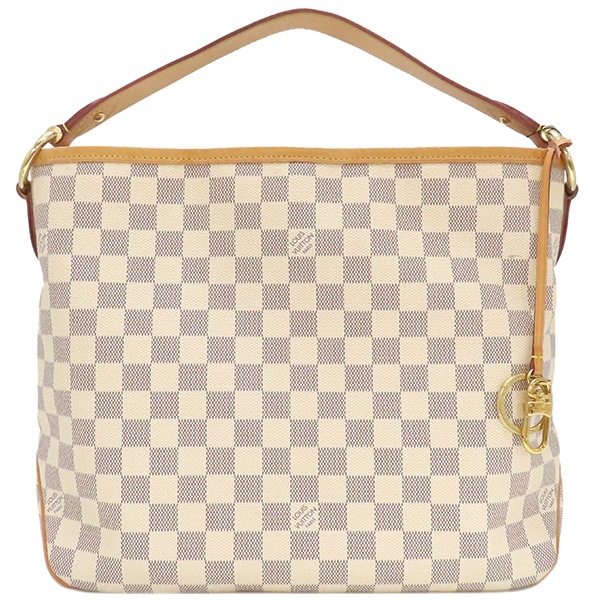 ルイヴィトン LOUIS VUITTON ショルダーバッグ ディライトフル MM ダミエアズールキャンバス ダミエアズール ゴールド金具 白 N41448 RI0167【中古】