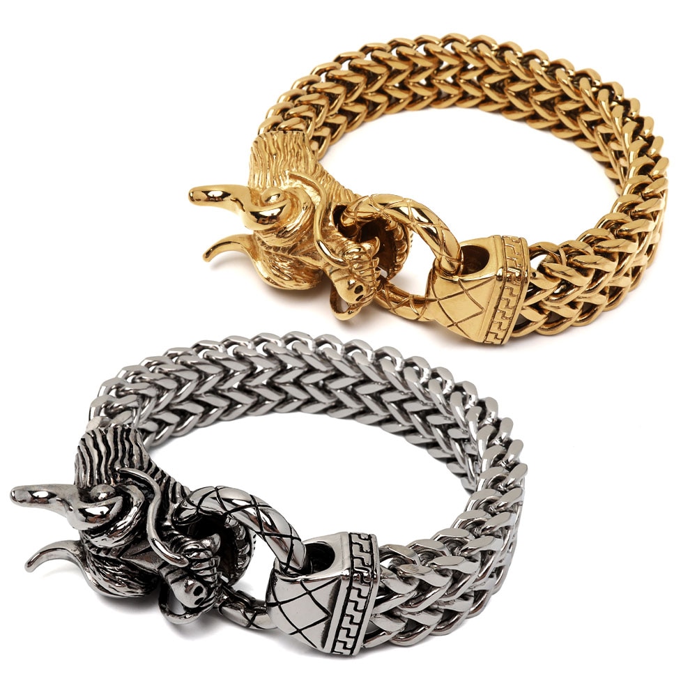 316L 龍のごつめブレスレット 2色 [b852] 7,656円