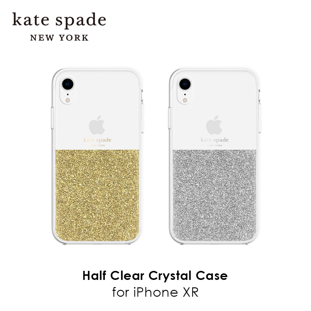 kate spade new york ケイトスペード Half Clear Crystal Case for iPhone XR