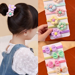 【1点ご購入 で10点プレゼントいたします】子供の頭ひもリボン髪飾り女の子の髪ゴムひもかわいい赤ちゃんの花の輪ゴムひも