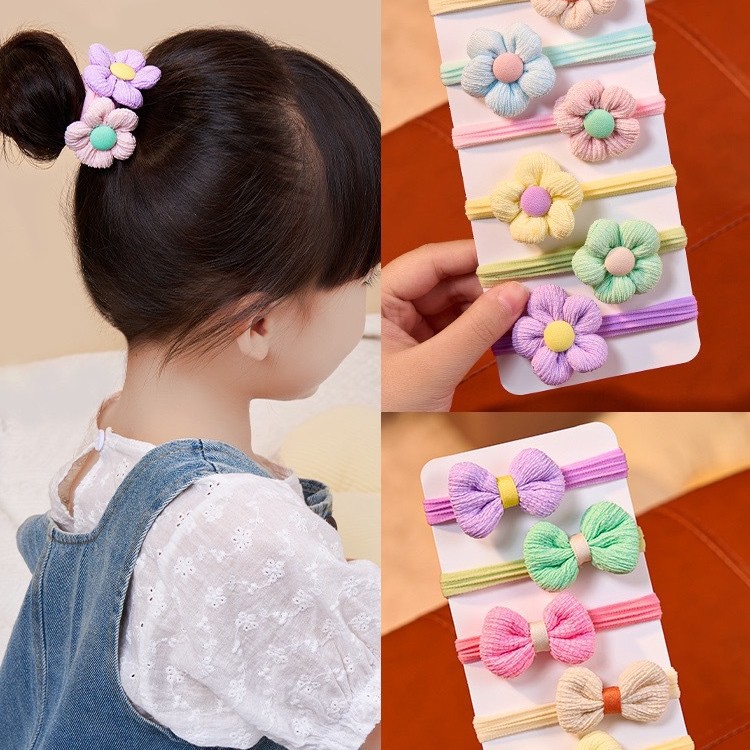 【1点ご購入 で10点プレゼントいたします】子供の頭ひもリボン髪飾り女の子の髪ゴムひもかわいい赤ちゃんの花の輪ゴムひも