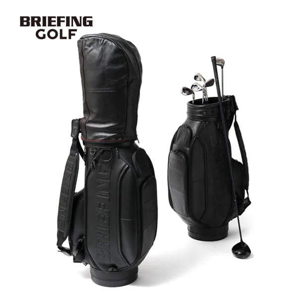 日本正規品 キャディバッグ LEATHER SERIES CR-11 ゴルフ 9.5型 6分割 47インチ ショルダー フード付き 本革 防水 BRG221D07