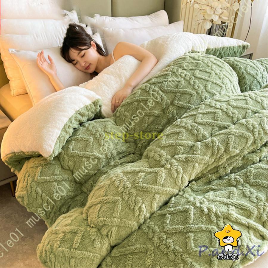 出荷が迅速である 掛け布団 シングル 冬 ダブル 防寒 保温 3層構造 静電気防止 抗菌 防臭 防ダニ 厚手 キルトケット フランネル 冬 あったか 接触温感 洗える ベージュ あたたか掛け布団 シン