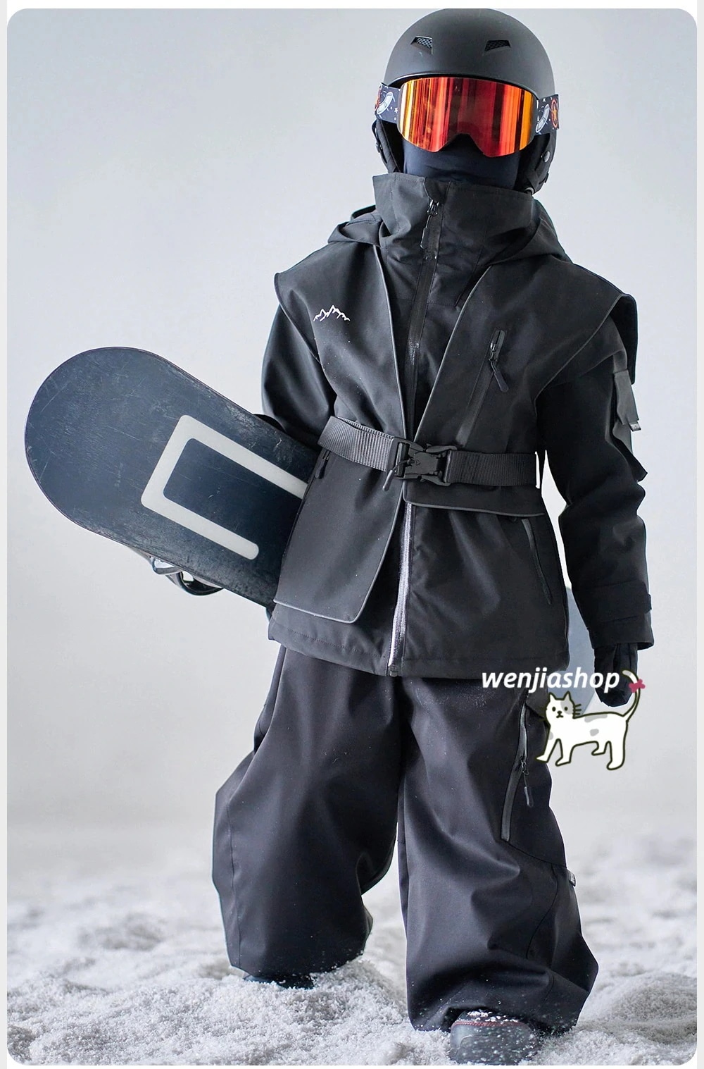 出荷が迅速であるスノーボードウェア 2026 2026 上下セットキッズ 子供 男の子 女の子 ジャケット パンツ ズボン 黒 撥水 3L 韓国風 スノボウェア スノーウェア スキーウェア120170