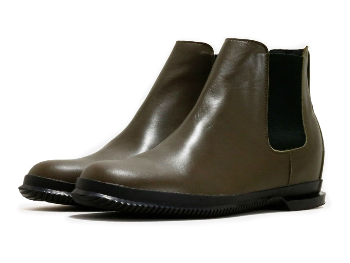 スピングルムーヴ スニーカー ブーツ サイドゴア レディース スリッポン SPM-1803 カーキ