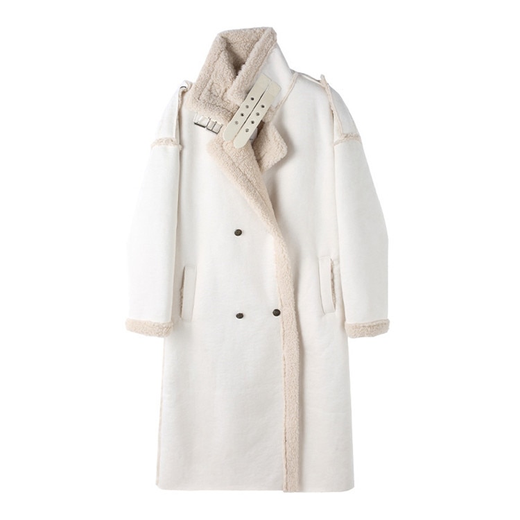 INSスタイル 中長セクション スタンドカラー カシミア 厚手 コート 暖かさ ジェントルスタイル