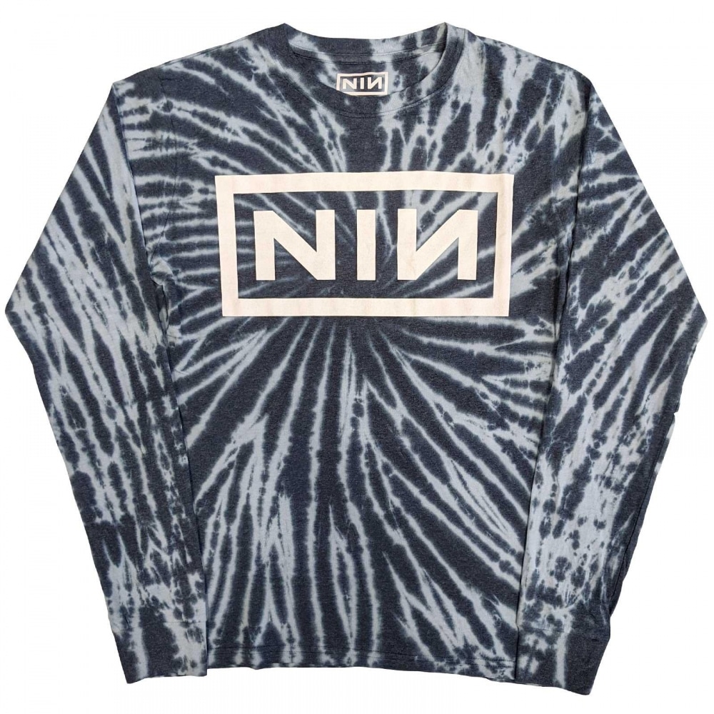 (英国より直送) Nine Inch Nails ユニセックス 大人用 タイダイ コットン ロゴ 長袖 T シャツ