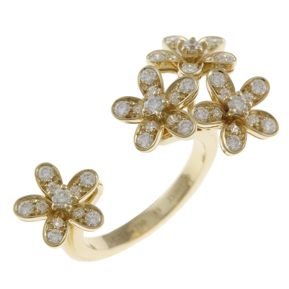 ヴァンクリーフ＆アーペル ソクラテス アントレ レ ドア リング 指輪 12.5号 18金 K18イエローゴールド ダイヤモンド Van Cleef & Arpels 中古 美品