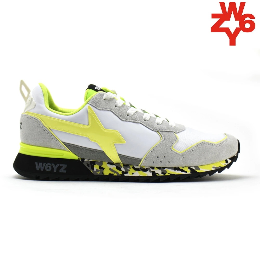 ウィズ W6YZ スニーカー メンズ ジェットエム ローカット シューズ 靴 ホワイト イエロー JET-M【2013560411n40】