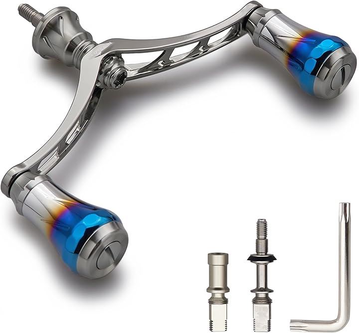 V4.0 80/98mm リール ハンドル 航空アルミ製 シマノ ダイワ 通用 スピニングリール Arch Aurora V4.0-98mm(ガンメタル, V4.0 - 98mm)