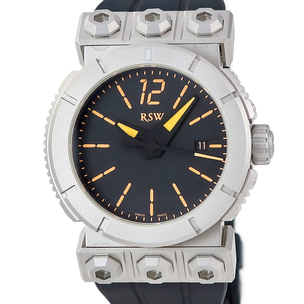 アウトランド ラウンド 7125.MS.R1.H18.00 自動巻き メンズ 未使用 ブラック 蛍光オレンジ 3年保証