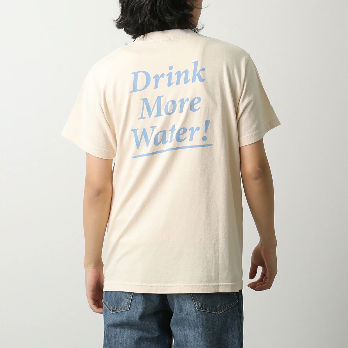 SPORTY＆RICH スポーティアンドリッチ Tシャツ TSAW2372 メンズ 半袖 カットソー クルーネック ちびロゴT コットン CREAM 【mega】