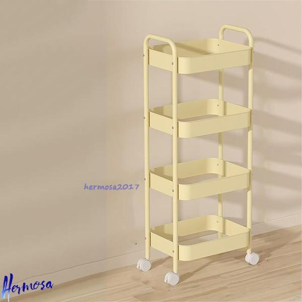 今日のイベント 新商品20%オフ キッチンワゴン ワゴン キャスター付き スリム 収納ワゴン 大容量 収納カート ハンドル/収納カップ付き ペットボトル収納 洗面所 台所3枚購入で200円OFF