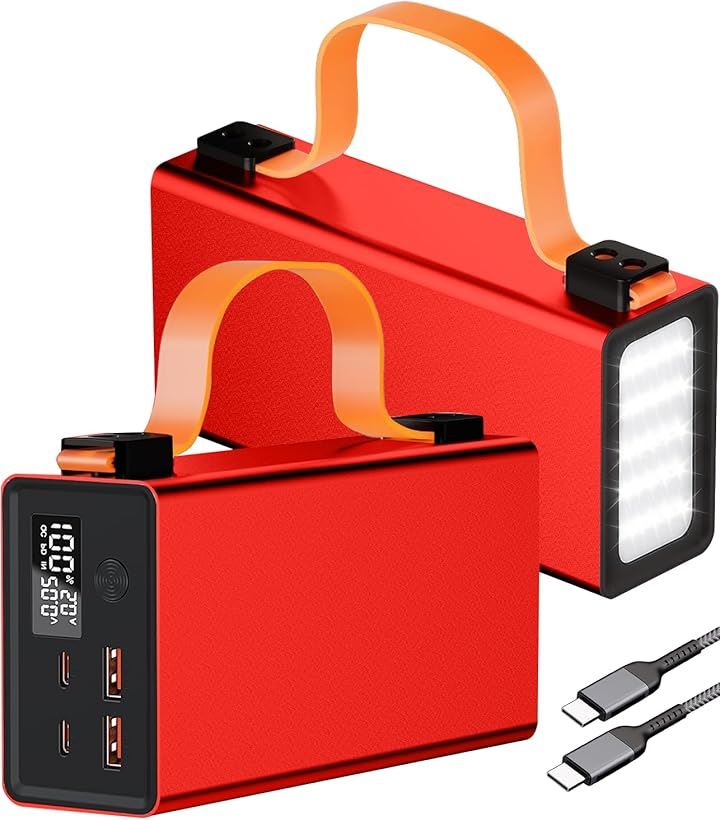 モバイルバッテリー 86000mAh/140W ポータブルバッテリー 4ポート 2 USB-A＋2 USB-C 入出力PD3.1 急速充電 パススルー充電対応(ダークレッド)