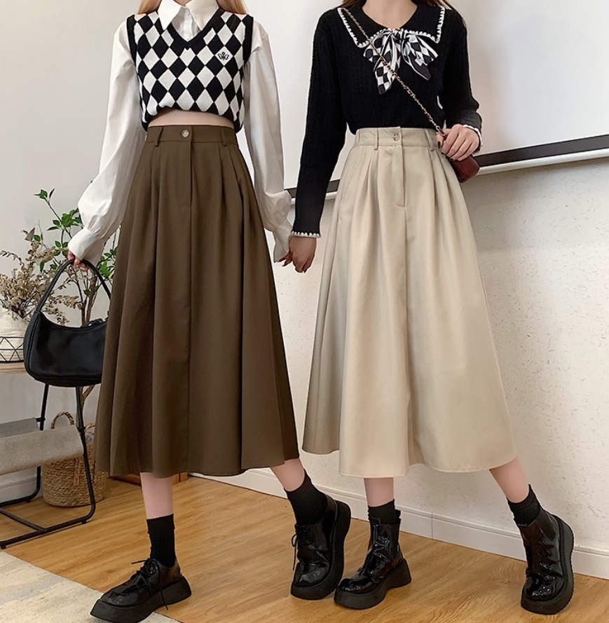 スカート デート フレアスカート ミモレ丈 コットン 可愛い きれいめ 上品 おしゃれ かっこいい 可愛い ラブリー キュート ガーリー クール モード系 セクシー エレガント 存在感