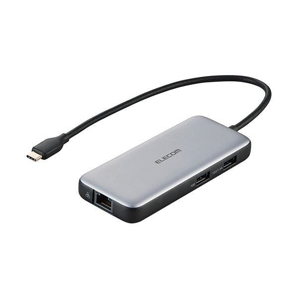 エレコム USBType-Cデータポート/4K/60Hz+2.5Gbps対応ドッキングステーション シルバー DST-C27SV 1個
