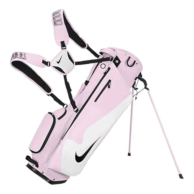ナイキ(NIKE) AIR MAX LITE GB エアマックス ライト スタンド型ゴルフバッグ 9型 ４分割 キャディバッグ GF3018-634ピンクフォーム×セイル×BK