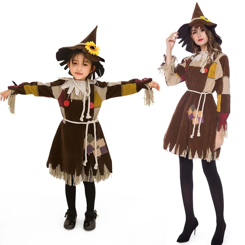 ハロウィンコスチューム大人コスプレオズの魔法使い案山子親子仮装舞踏会演劇パフォーマンス衣装