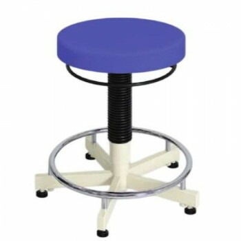 高田ベッド製作所 ナースツール（アジャスター付き） ライトブルー TB-1155-02