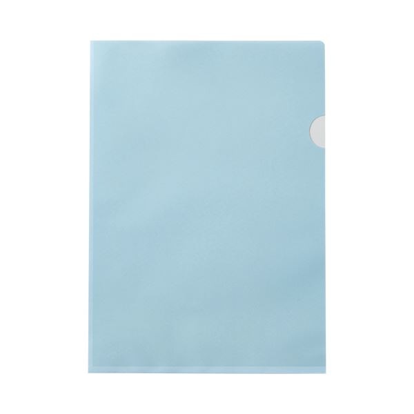 ラッピング無料】 （まとめ）ハート 紙製クリアファイル 1箱（30枚）[x5] A4ブルー（片