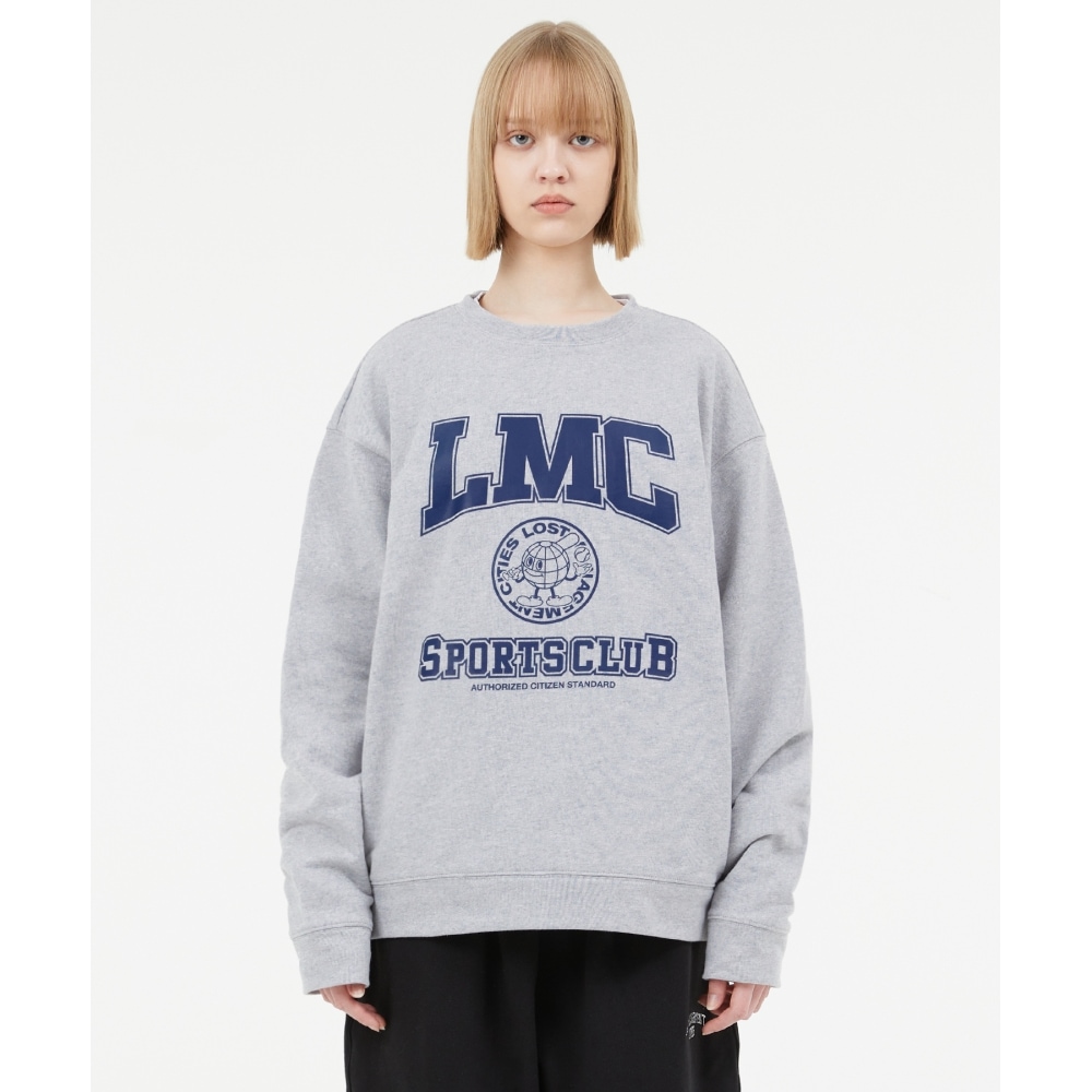LMC EARTH MAN COLLEGE スウェットシャツ ヘザーグレー