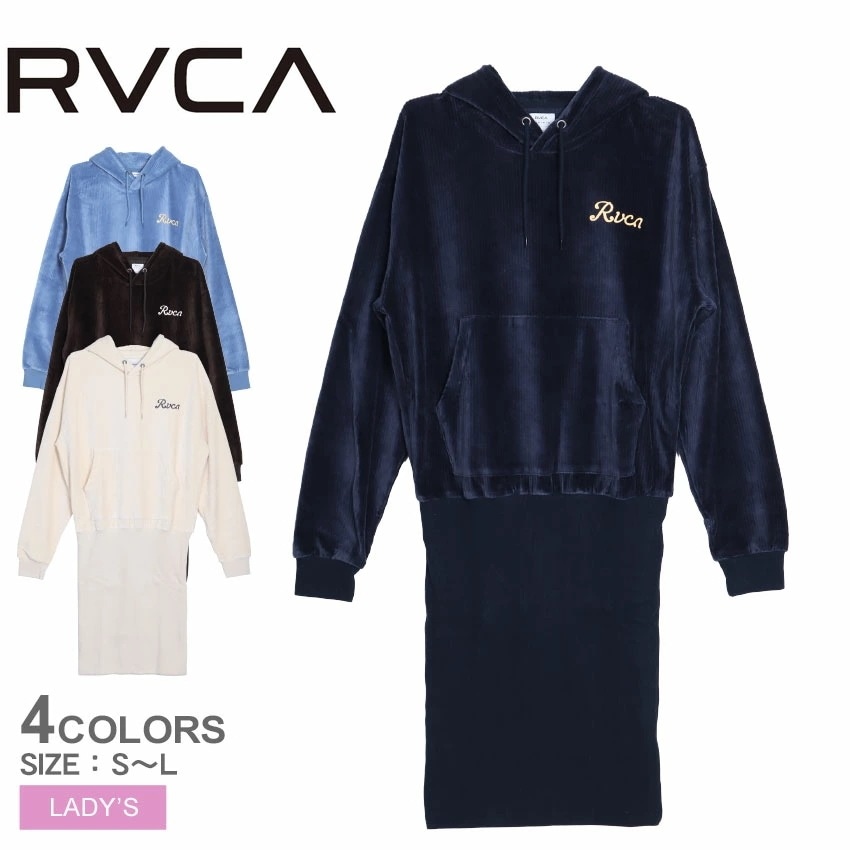 HAVE ON HOODIE DRESS BD044506 レディース ワンピ ウェア カジュアル スポーティ ストリート スポーツスタイル シンプル ブランド ロゴ サーフ リブスカート