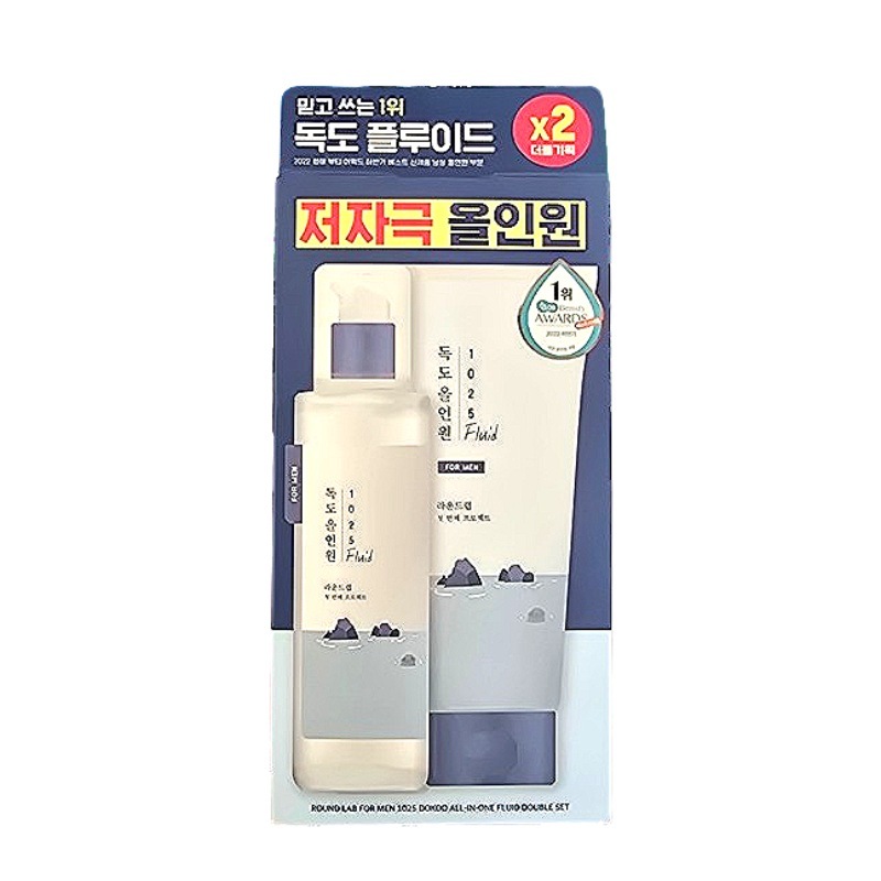 【ダブルセット】フォーメン 1025 独島 オールインワン フルイド 200ml＋200ml男性用 保湿ケア 化粧水＋乳液一体型 低刺激 スキンケア 韓国コスメ