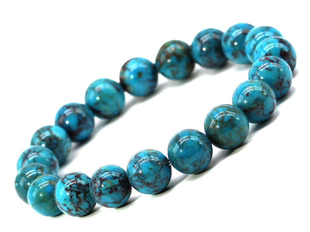 天然 ターコイズ ブレスレット 10mm パワーストーン ブレスレット メンズ レディース 天然石 数珠 アクセサリー メンズブレスレット レディースブレスレット パワーストーンブレスレット 天然石ブ