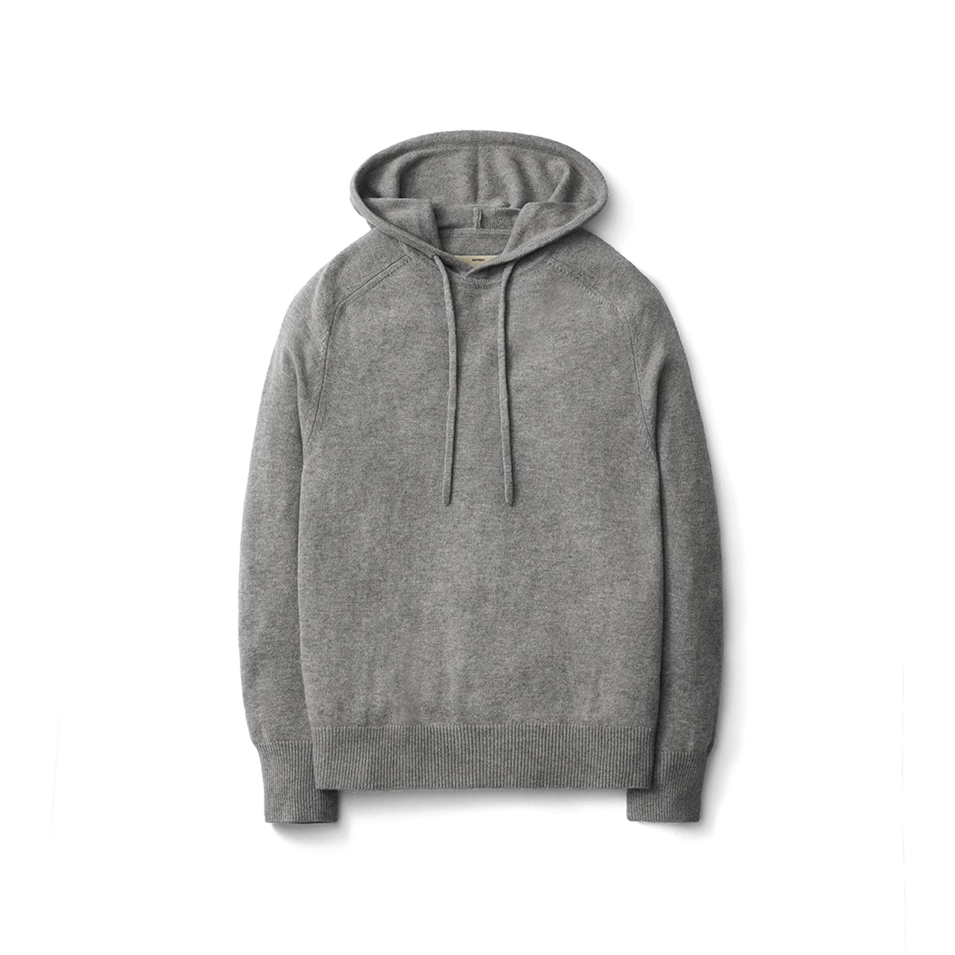 【POTTERY】 CASHMERE COMFORT HOODED KNIT : MELANGE GRAY