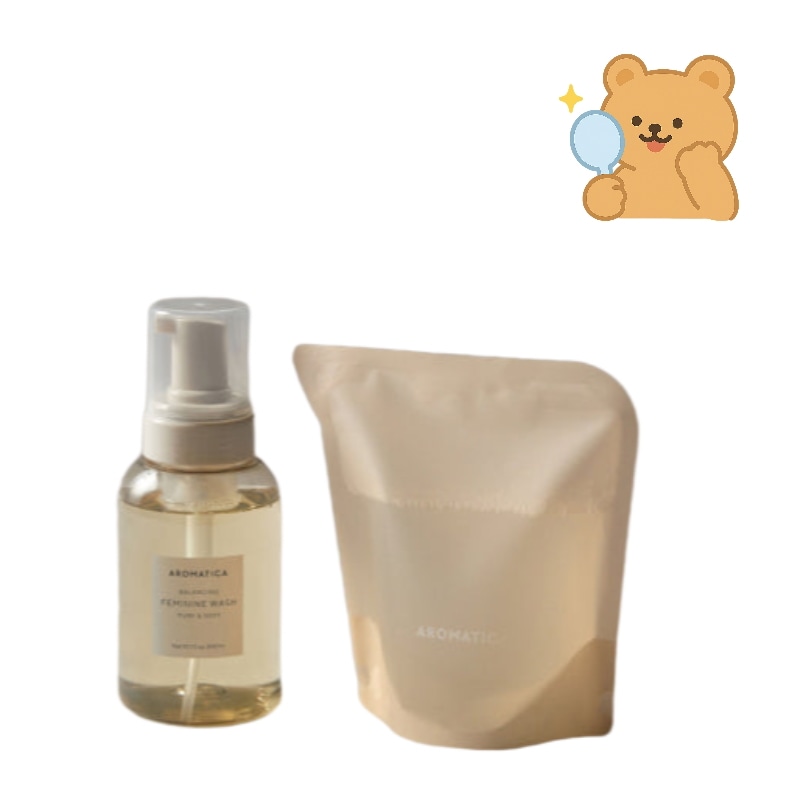 ピュア＆ソフト女性清潔剤 本品＆詰め替えセット（本品容量選択＋詰め替え300ml）