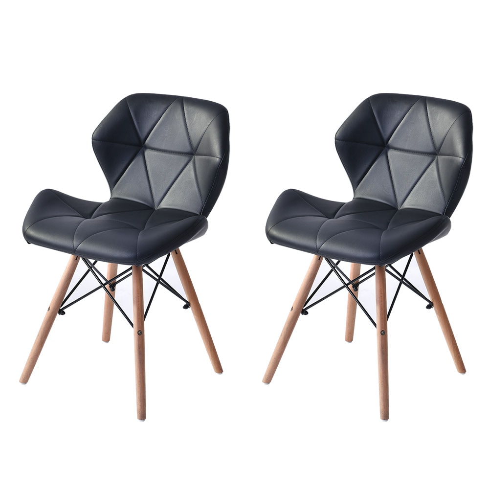 F1【ブラック2脚】イームズチェアー ダイニングチェア クッション PU 正規品　レーダーチェア 北欧 リプロダクト