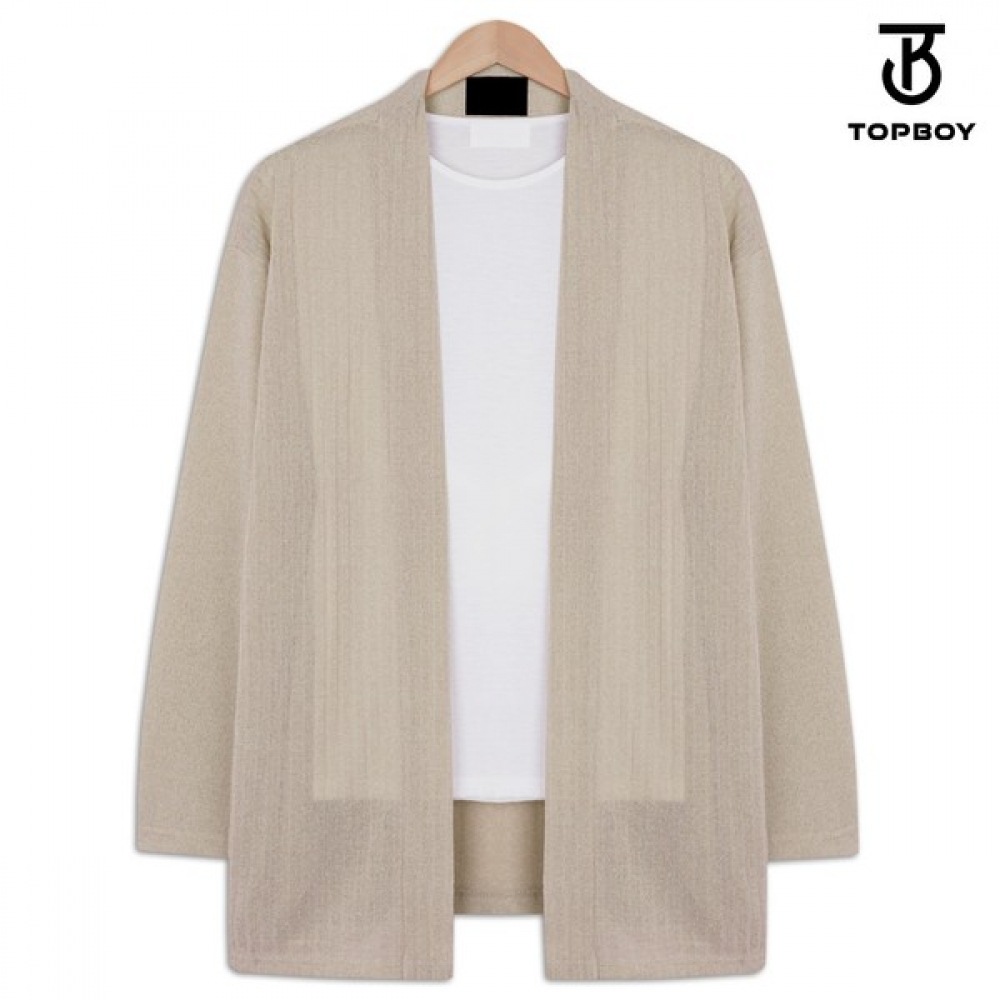 (トップボーイ) ユニセックスオーバーフィットハーフリブカーディガン (ADD070)
