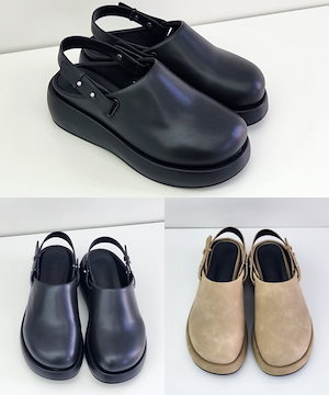 Qoo10 STAND OIL HATCHED MULE 身長アップ バ