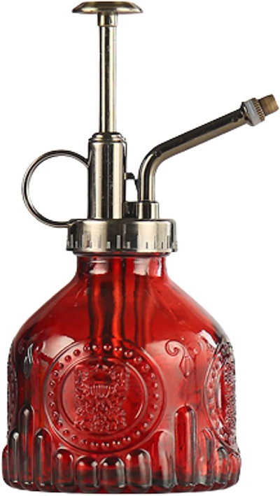 他サイト： 良品ラボ 霧吹き ガラス アンティーク スプレー 観葉植物 園芸 ミスト 掃除 アルコール対応 透明 インテリア ギフト 200ml(レッド, 200ml)の商品画像