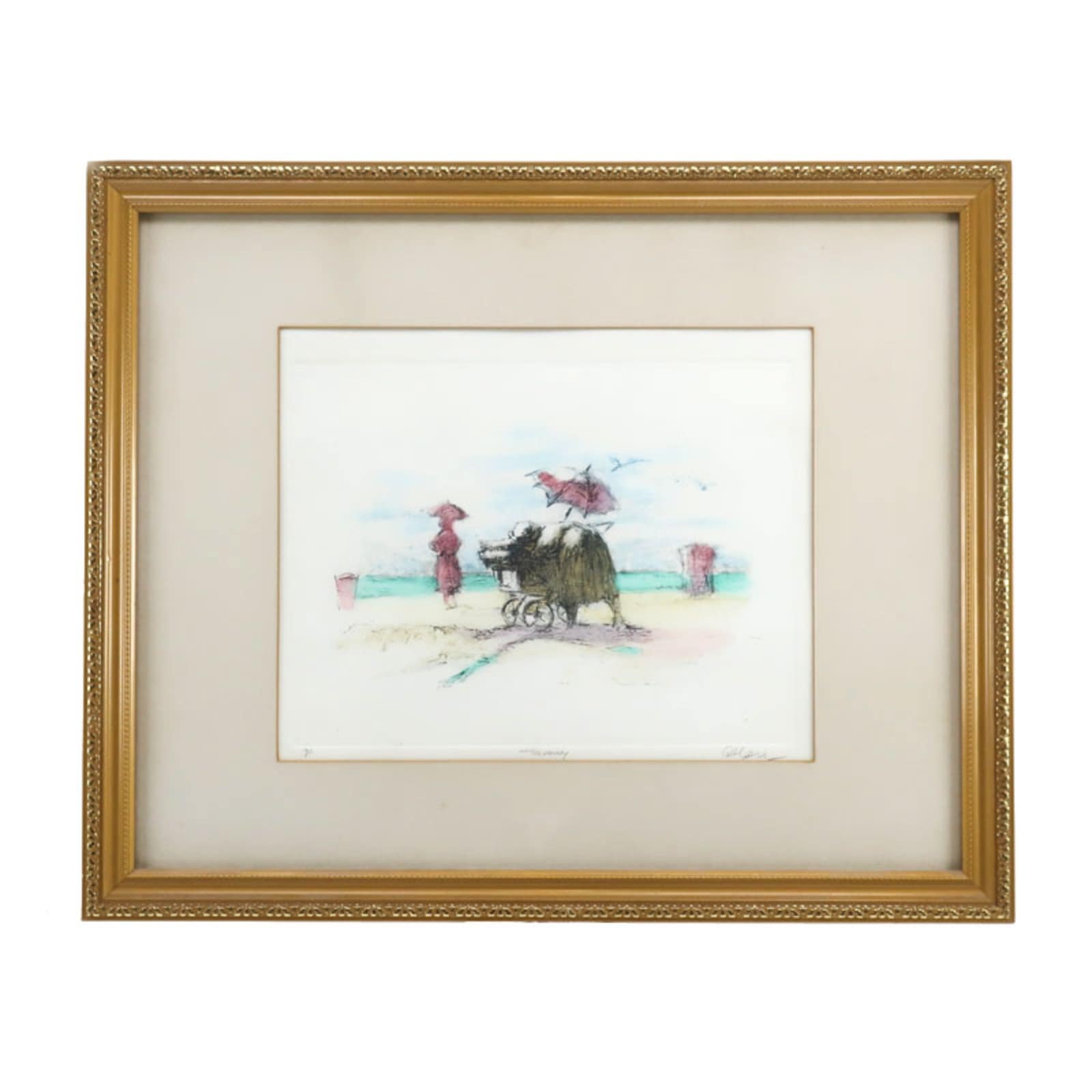 フィリップ・アルフィエーリ（ アルフェリ ） 作 【 The Nanny ( 乳母 ) 】 限定番号：AP 絵画 _ 中古品