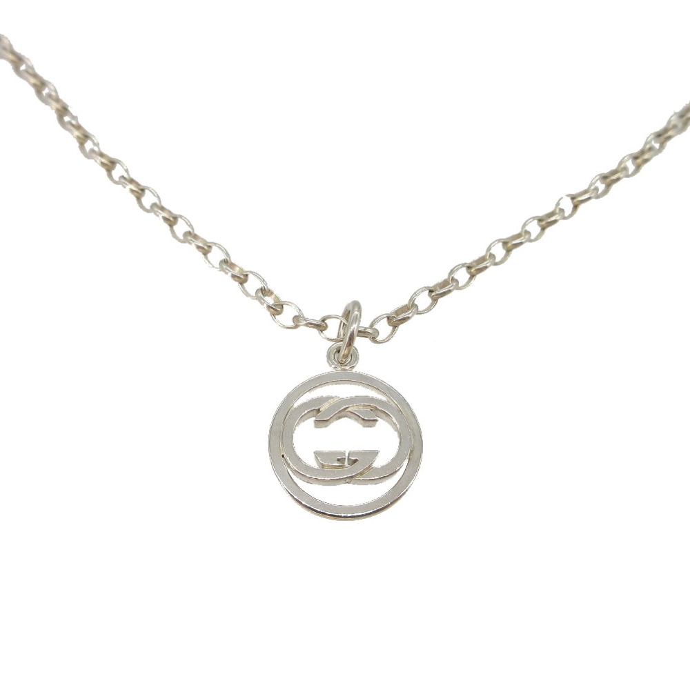 美品 インターロッキングG ネックレス シルバー925/シルバー925 シルバー 1937【中古】 メンズ