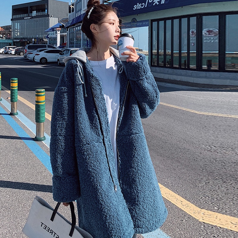 超人気 コート レディース コート 冬服 防寒着 暖かい 厚手モコモコ 韓国風 フード付き カジュアル オシャレ アウター 長袖