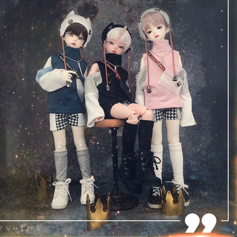 BJDドール用衣装セット 街語 MSD/幼SDサイズ球体関節人形用 可愛い 1/4ドール服 1/6ドール服