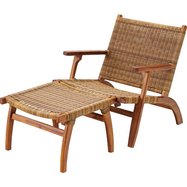 NRS-423 アームチェア&オットマン ブラウン メーカー直送