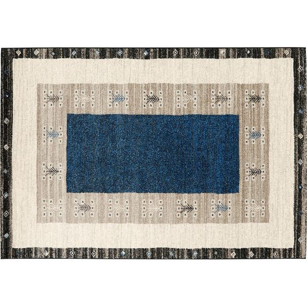 防炎 ラグマット 約200x200cm 2546/NBL ウィルトン ヴォルテ プレーベル