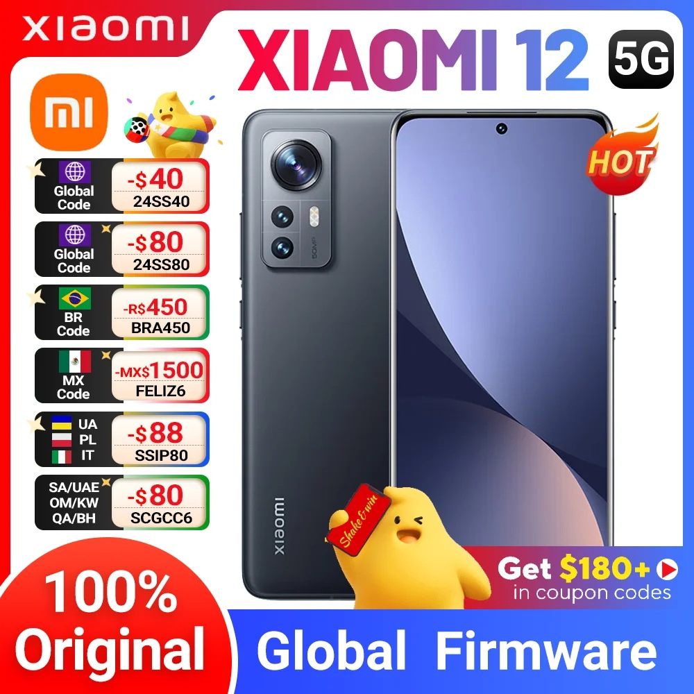 45408.0 14% OFFXiaomi Smartphone My 12,Android 5g,6.28インチ,12GB RAM, 256GB ROM,オリジナルのすべての色,良好な状態で使