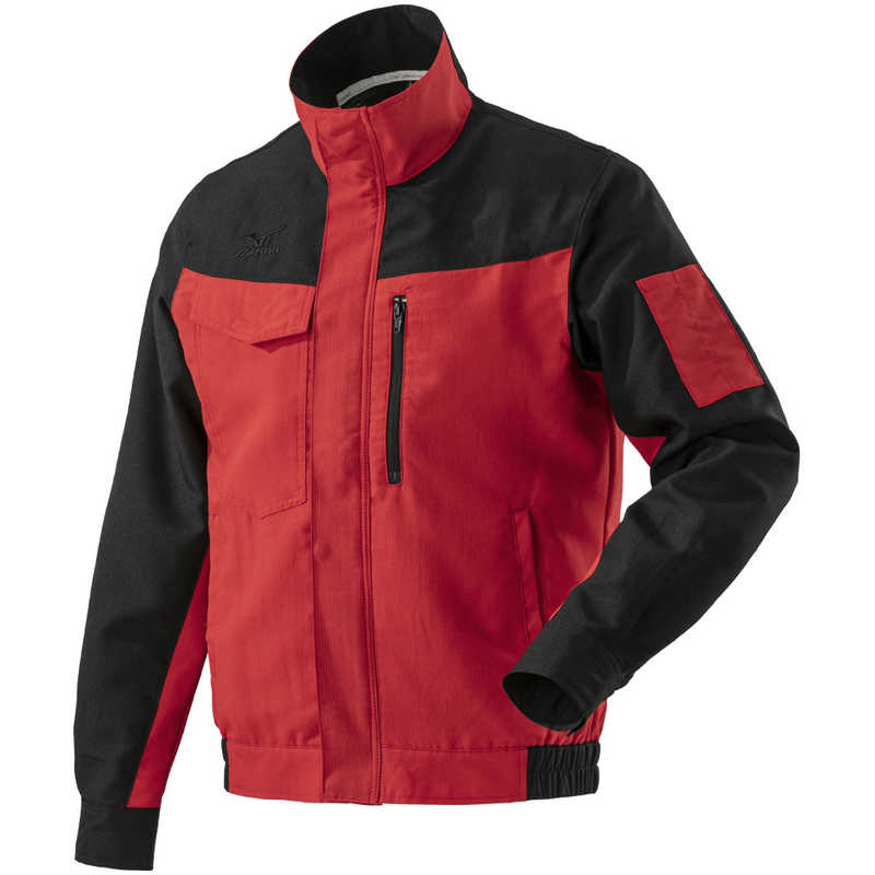 ミズノ　ワークジャケット(春夏向け) ［ユニセックス］ 3XL-8 96：ブラック×チャイニーズレッド　F2JE018396