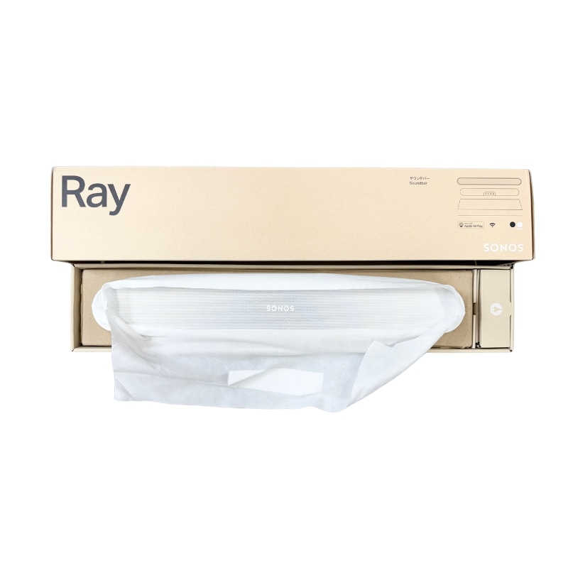 中古 Sonos Ray サウンドバー サラウンド ホームシアター コンパクト RAYG1JP1 ホワイト