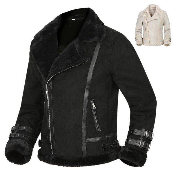 ストラップスエードムスタンジャケットジャンパー_P329973285