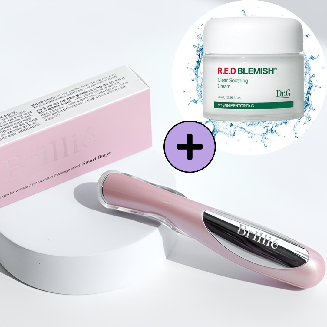 ドクターg 公式 ブリリエ ビューティデバイス 顔用ガルバニックマッサージ機 + ドクターG レッドブレミッシュクリアクリーム 70ml 韓国製 セット ドクタージー クリーム ドクターg クリーム