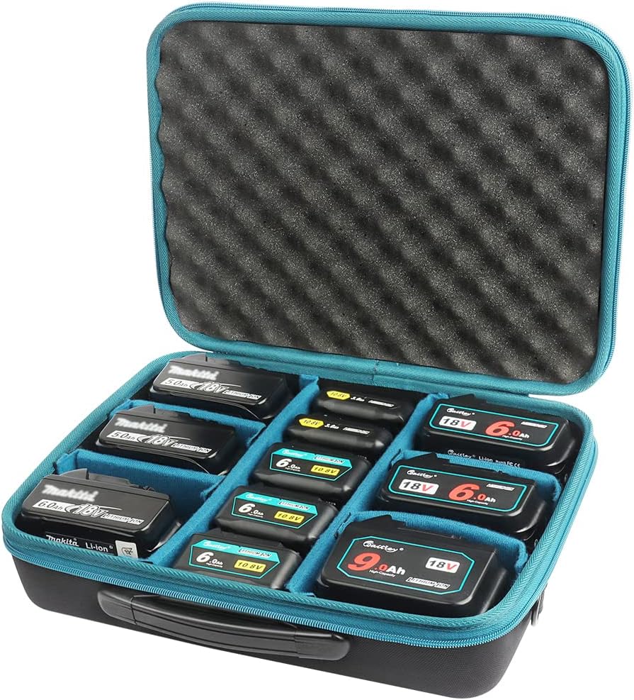 バッテリー収納ケース 10.8ｖ/12ｖ/18ｖ/36ｖバッテリー DIY収納可能 充電器互換品など収納できる （ケースのみ）