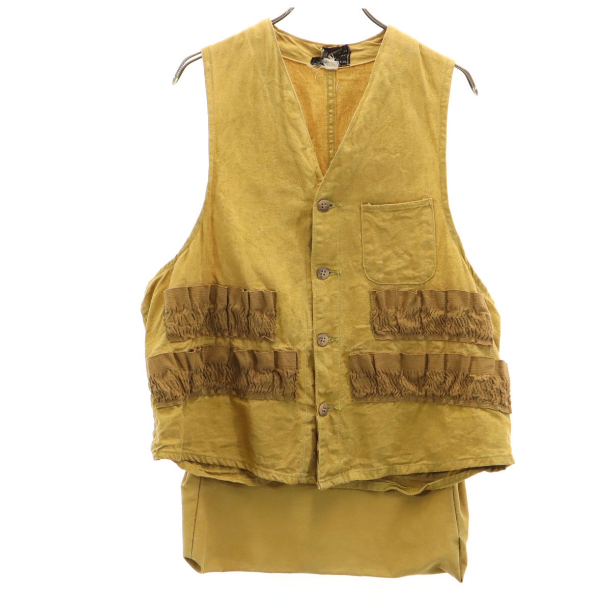 American Field アメリカンフィールド 50s ヴィンテージ ハンティング ベスト キャメル メンズ 古着