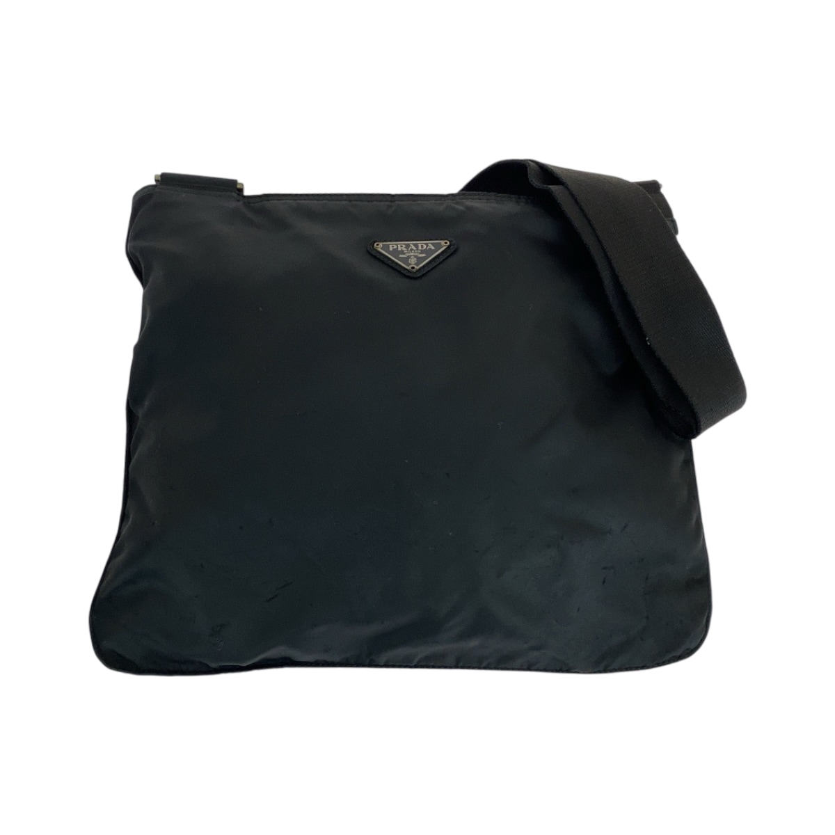 テスート 三角ロゴプレート ブラック 黒 シルバー金具 ナイロン ショルダーバッグ ポシェット レディース 503826